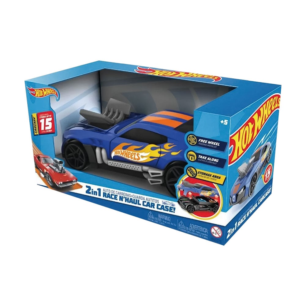 Гоночний автомобіль-гараж 2 в 1 Hot Wheels 2 in 1 Race N'Haul Car Case синій, від 5 років, 31.3*9.4*15 см (HWCC15)